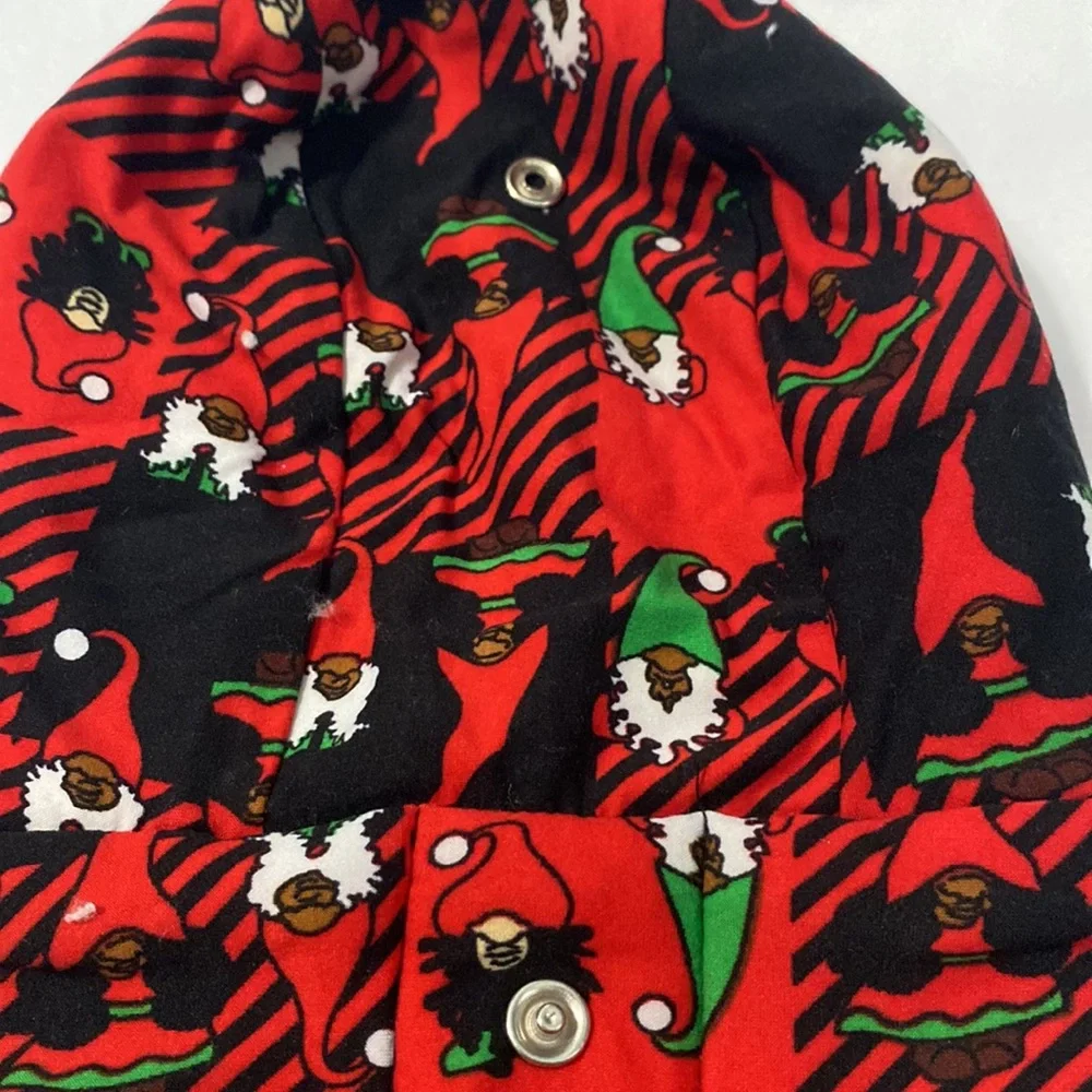Pup Gnome for the Holidays Dog Hoodie Black/Red Size Medium